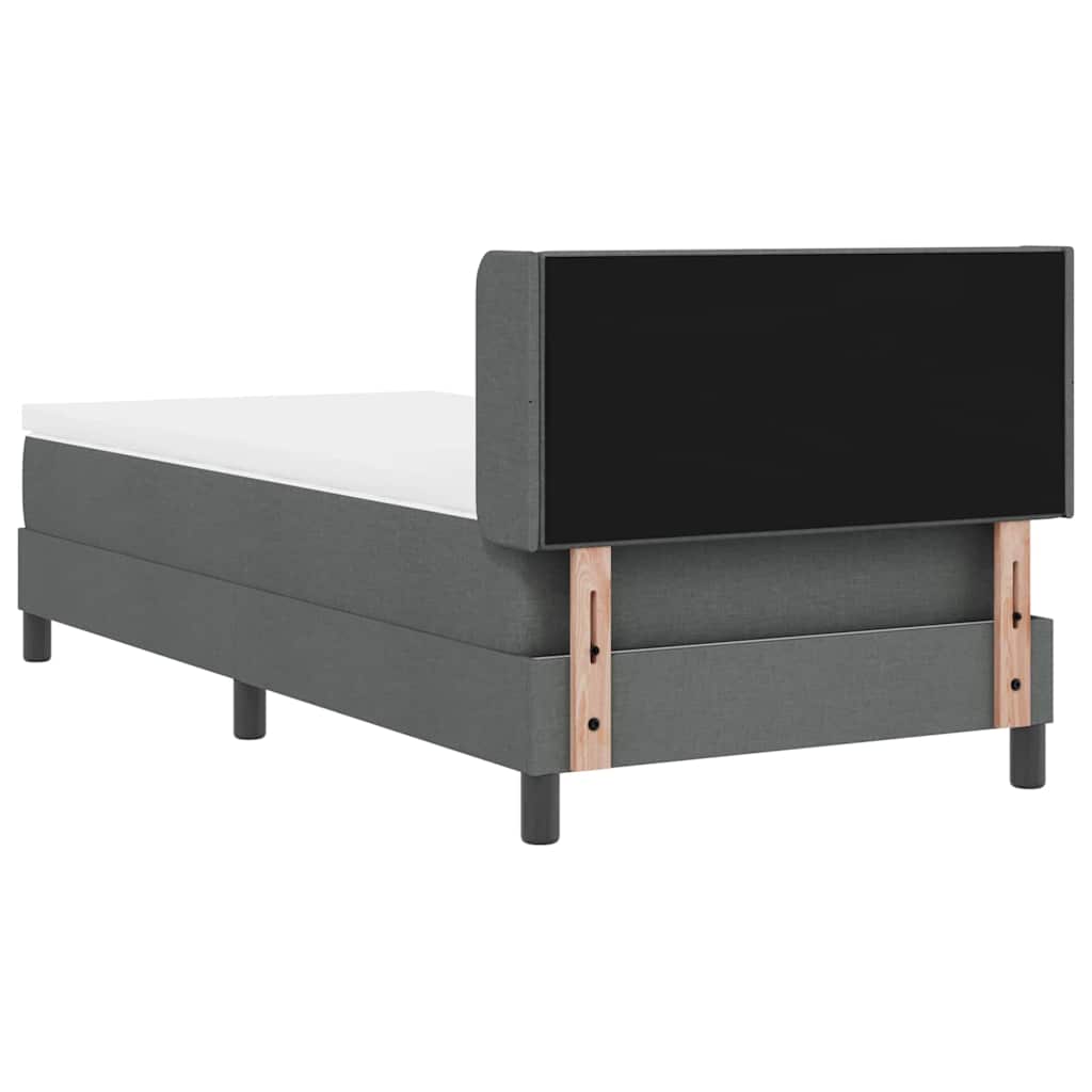 Krevet s opruga kutije Tamno siva 200 x 80 cm tkanina
