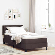 Krevet s opruga kutije Tamno smeđa 190 x 90 cm tkanina