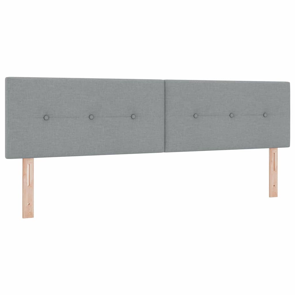 Krevet s opruga kutije Svijetlo siva 200 x 180 cm tkanina