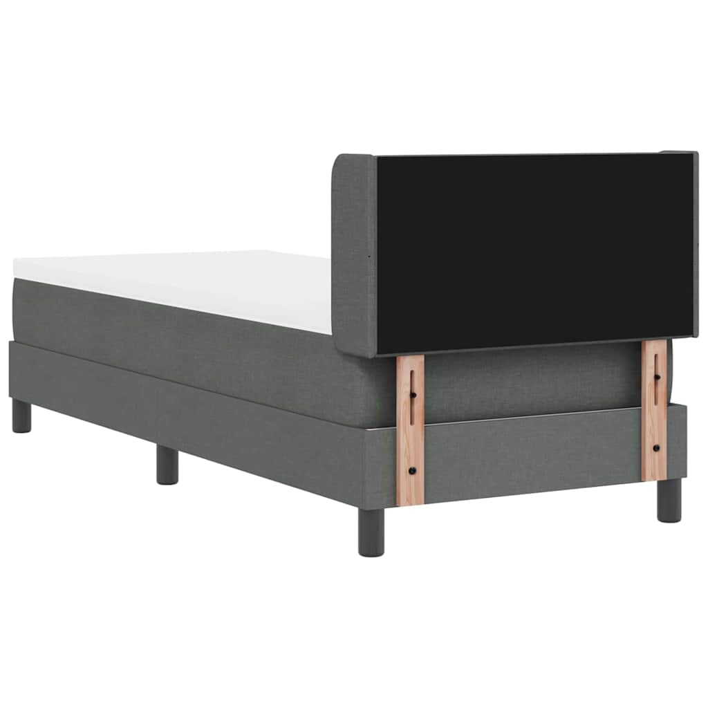 Krevet s opruga kutije Tamno siva 200 x 80 cm tkanina