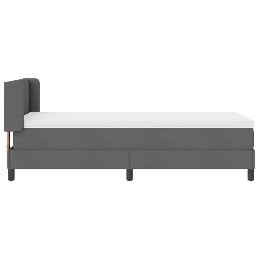 Krevet s opruga kutije Tamno siva 190 x 90 cm tkanina