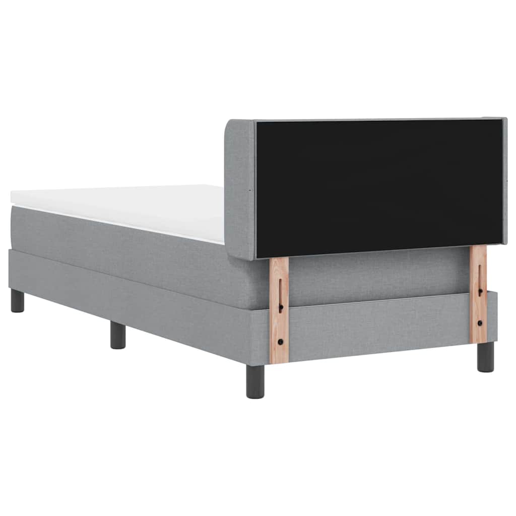 Krevet s opruga kutije Svijetlo siva 200 x 100 cm tkanina