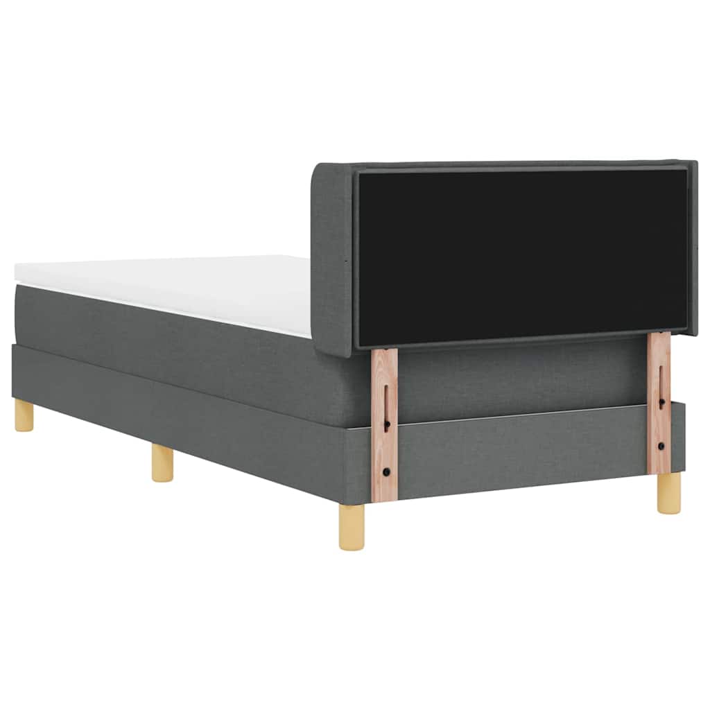 Krevet s opruga kutije Tamno siva 200 x 100 cm tkanina