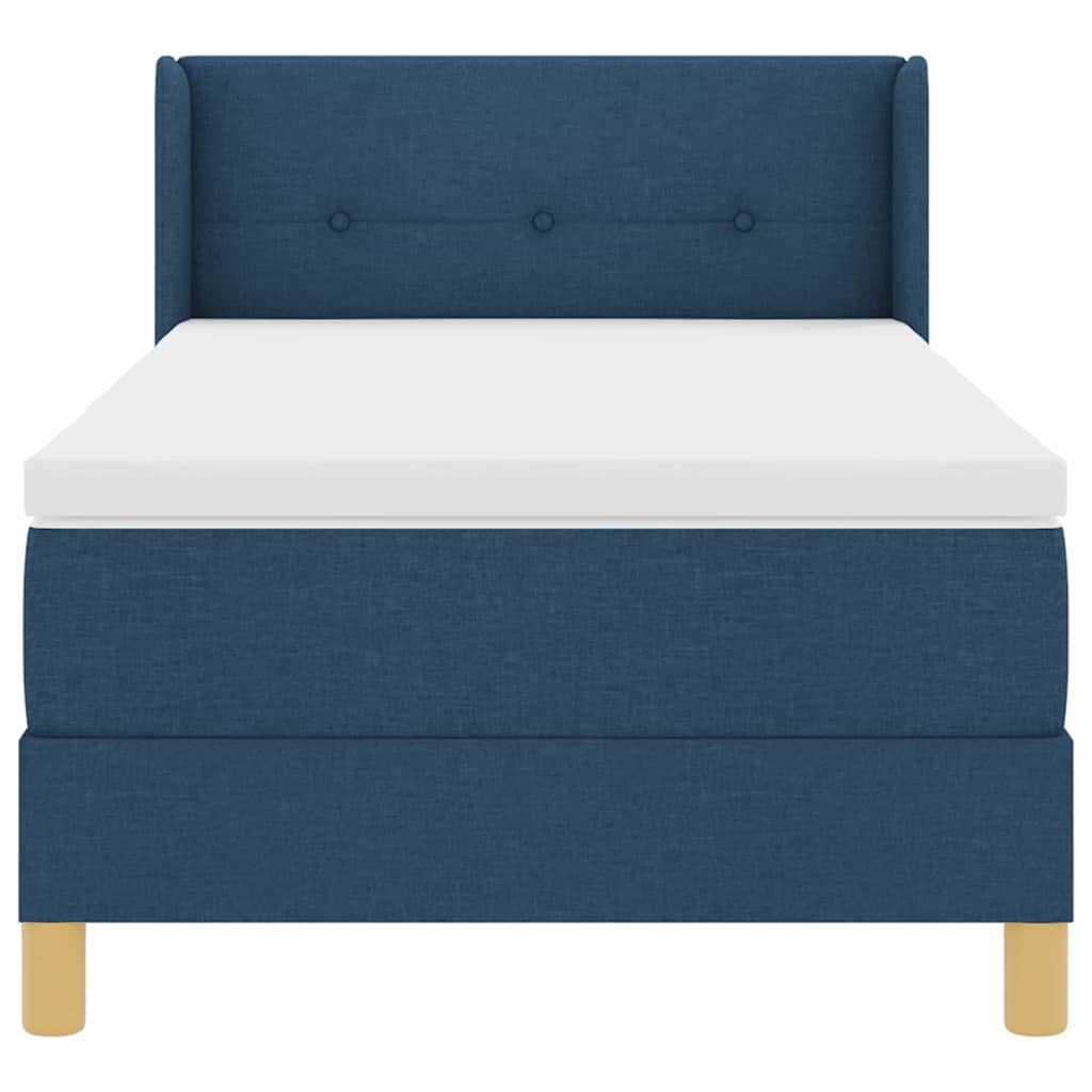 Krevet s opruga kutije s madracem Plava 200 x 100 cm tkanina