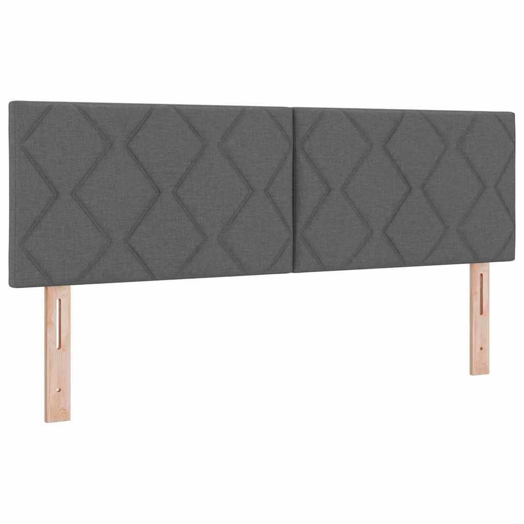 Krevet s opruga kutije Tamno siva 190 x 140 cm tkanina