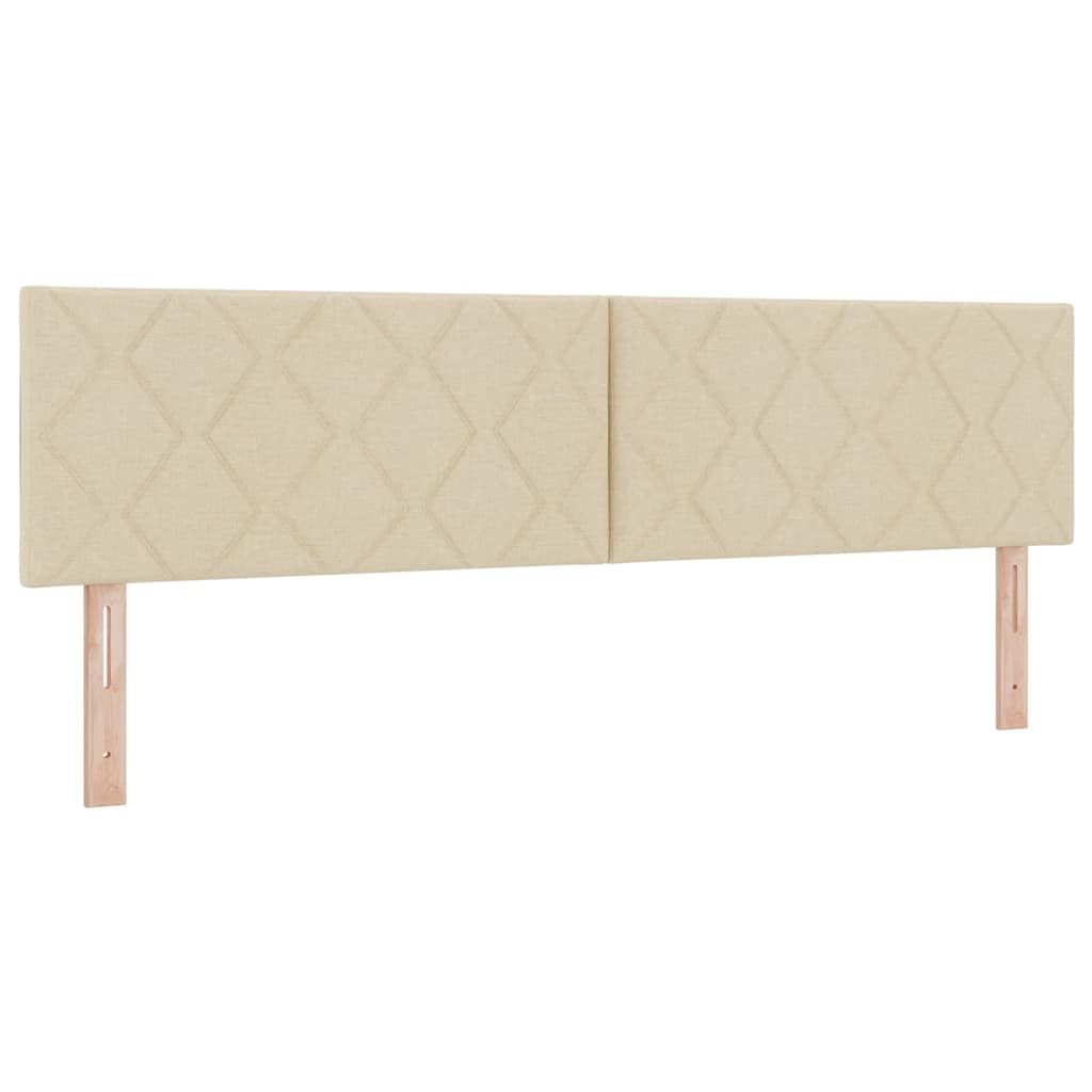 Krevet s opruga kutije s uzglavljem Krema 200 x 180 cm tkanina