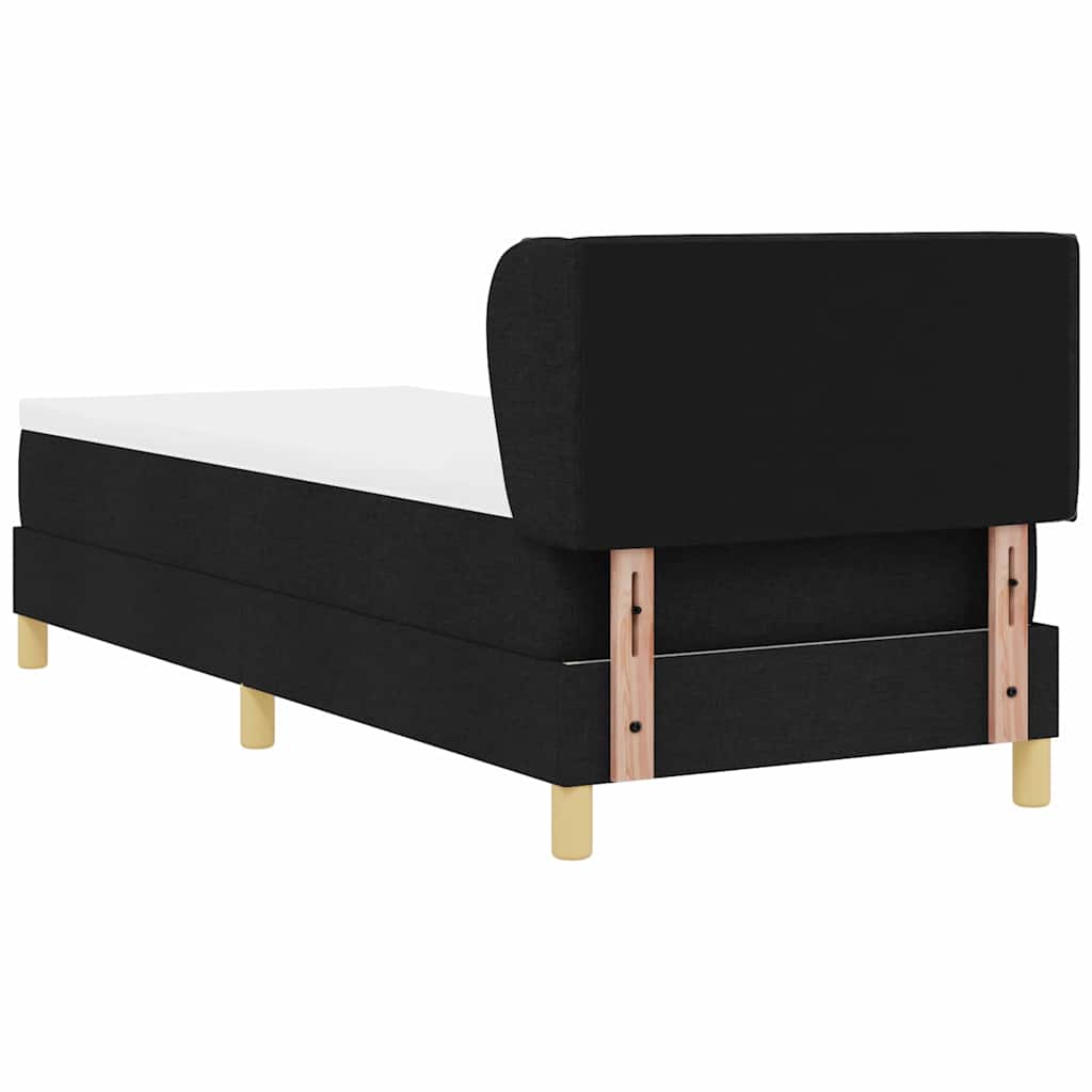 Krevet s opruga kutije s uzglavljem Crna 200 x 80 cm tkanina