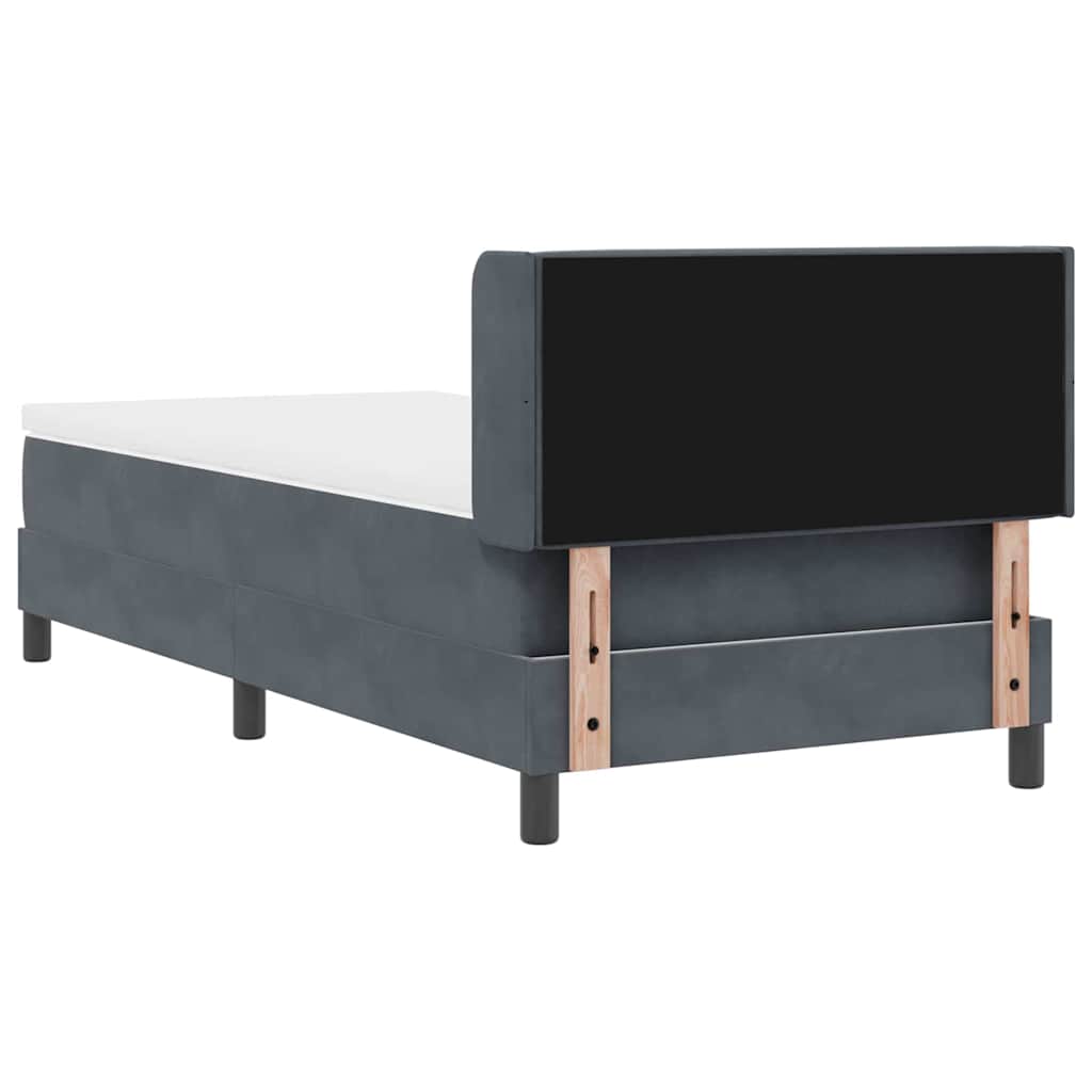 Krevet s opruga kutije Tamno siva 200 x 90 cm Baršun