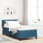 Krevet s opruga kutije Tamno plava 200 x 90 cm Baršun