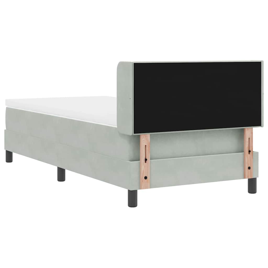 Krevet s opruga kutije Svijetlo siva 200 x 80 cm Baršun