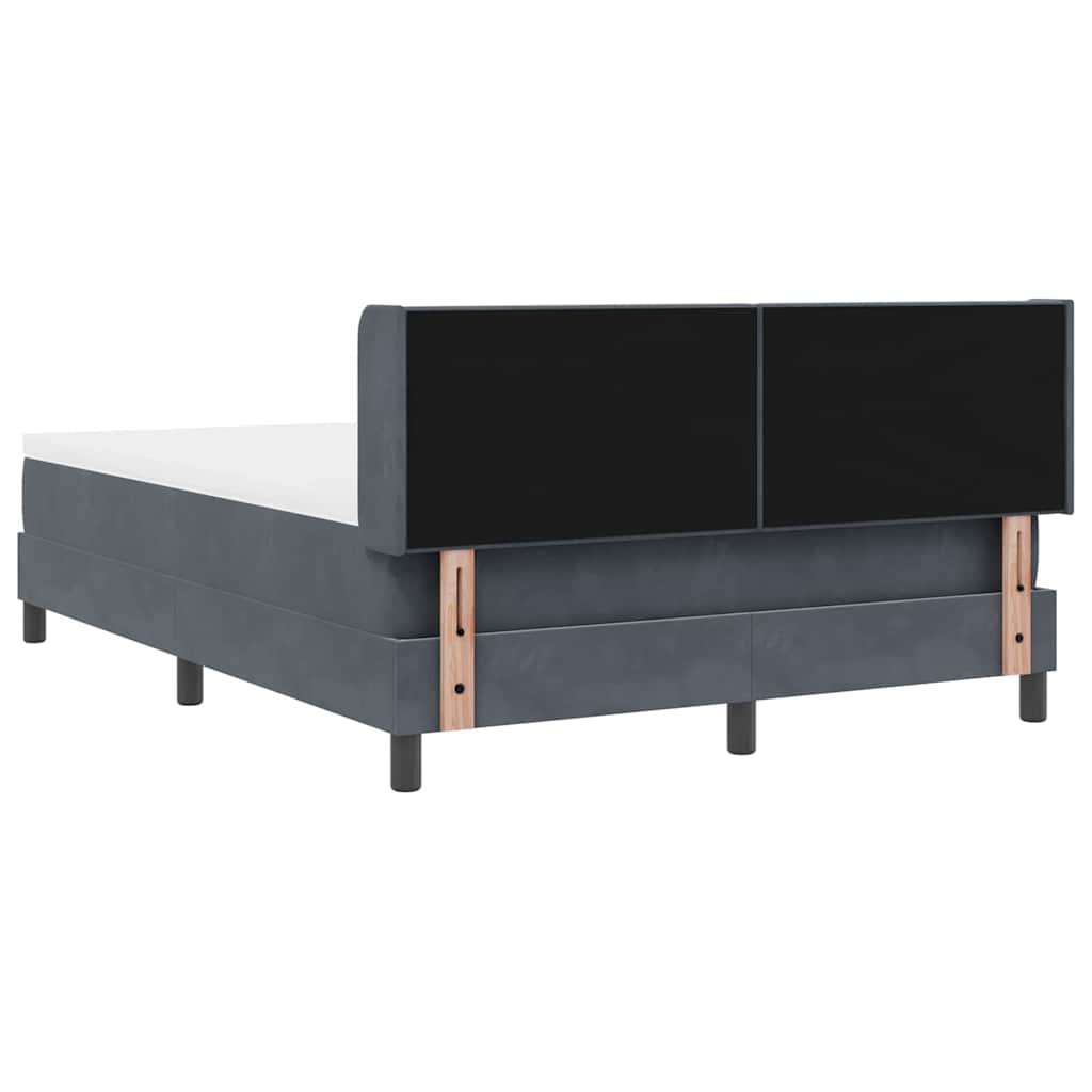 Krevet s opruga kutije Tamno siva 200 x 140 cm Baršun
