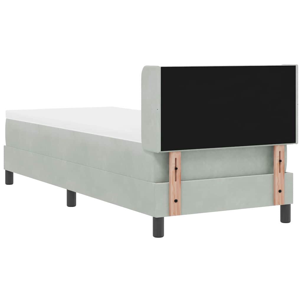 Krevet s opruga kutije Svijetlo siva 200 x 80 cm Baršun