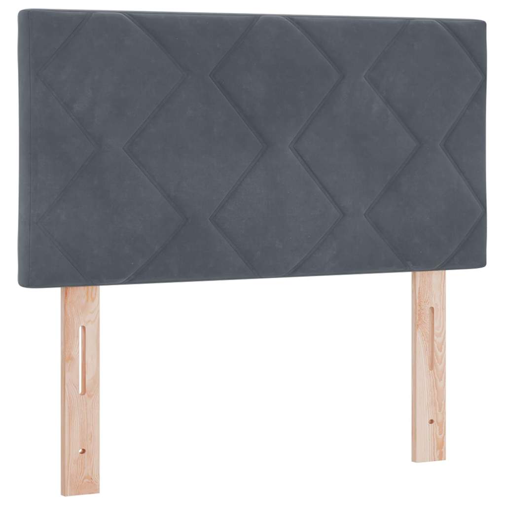 Krevet s opruga kutije Tamno siva 200 x 80 cm Baršun