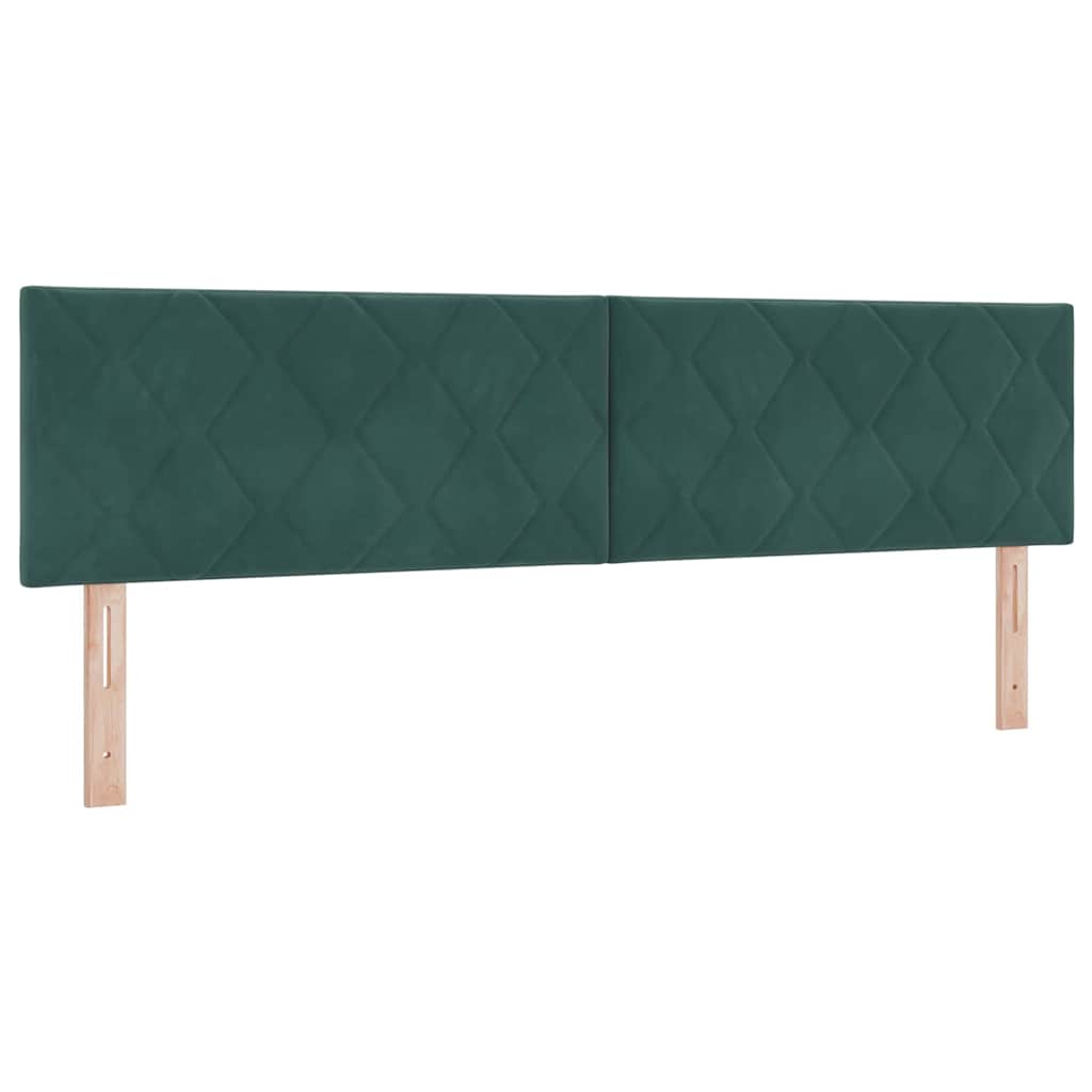 Krevet s opruga kutije Tamnozelena 200 x 180 cm Baršun