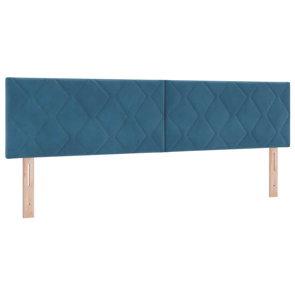 Krevet s opruga kutije Tamno plava 200 x 180 cm Baršun