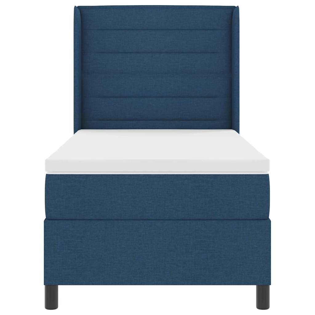 Krevet s opruga kutije s jastukom Plava 200 x 90 cm tkanina