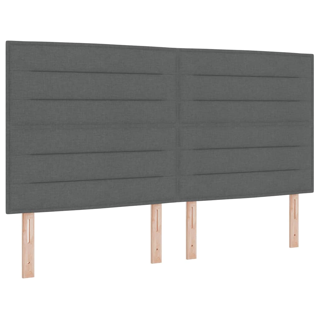 Krevet s opruga kutije Tamno siva 200 x 180 cm tkanina