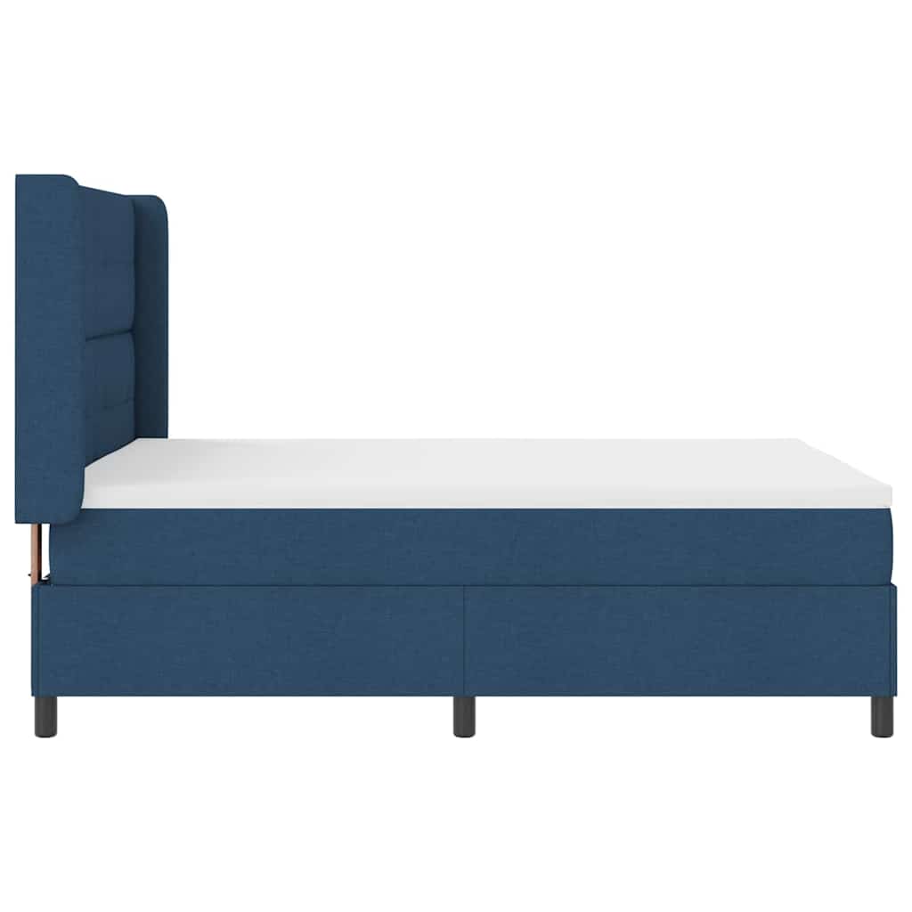Krevet s opruga kutije s jastukom Plava 190 x 140 cm tkanina