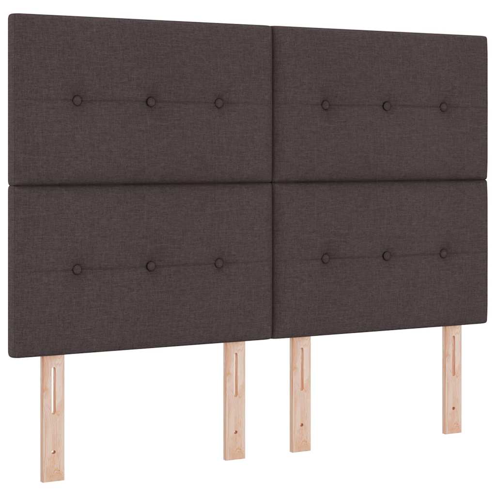 Krevet s opruga kutije Tamno smeđa 200 x 140 cm tkanina