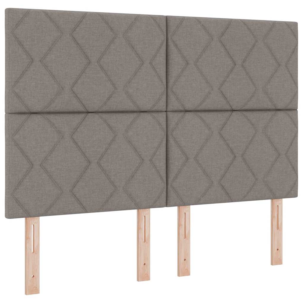 Krevet s opruga kutije Sivo-smeđa 200 x 160 cm tkanina