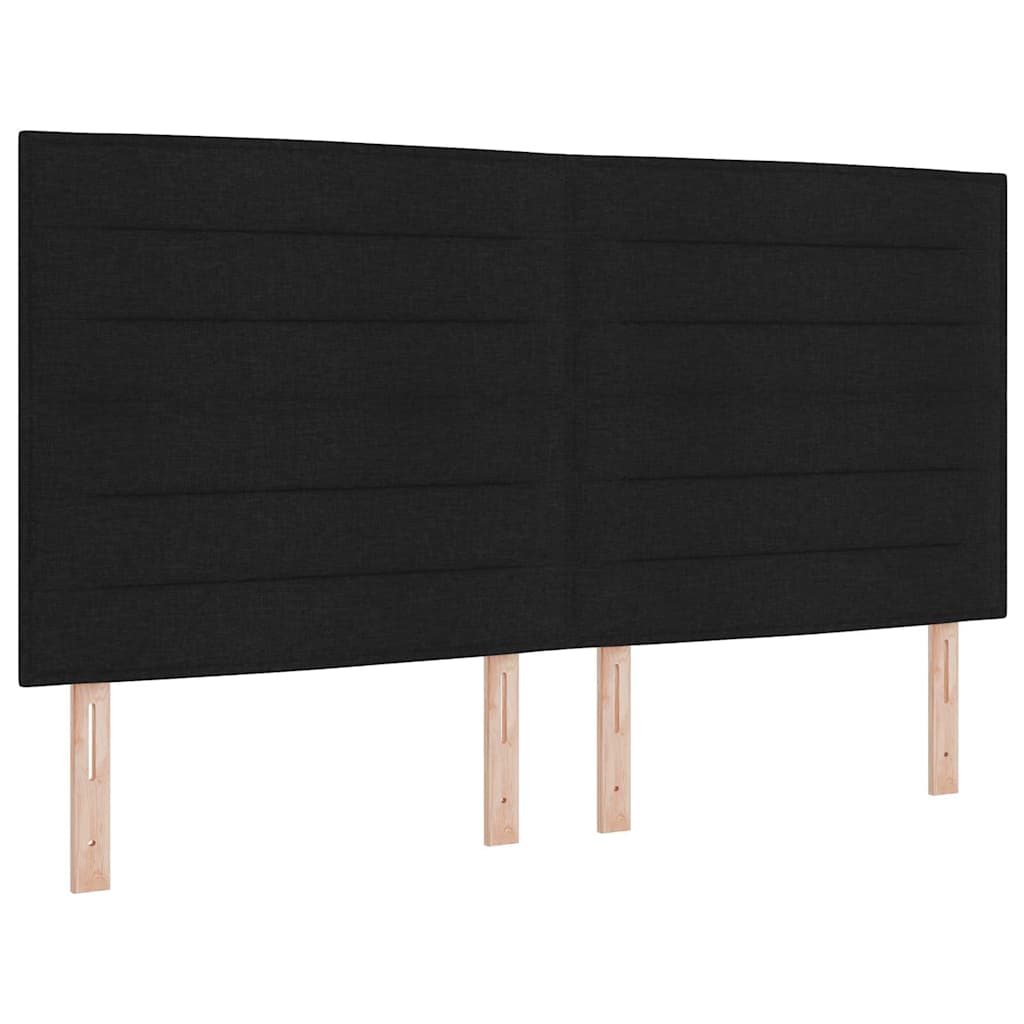 Krevet s opruga kutije s madracem Crna 180 x 200 cm tkanina