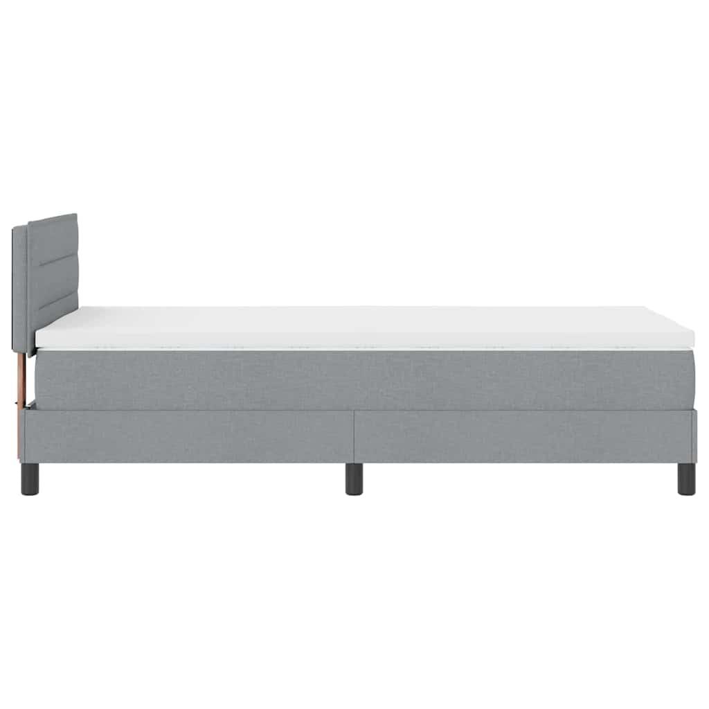 Krevet s opruga kutije Svjetlosiva 80 x 200 cm tkanina