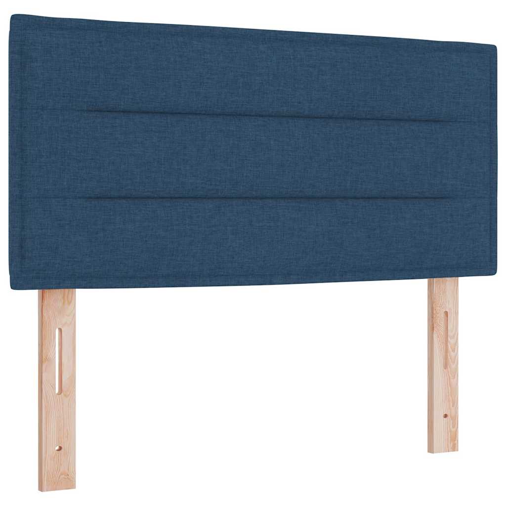 Krevet s opruga kutije s LED trakama Plava 100 x 200 cm tkanina
