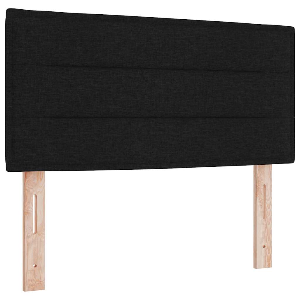 Krevet s opruga kutije s LED trakama Crna 120 x 200 cm tkanina