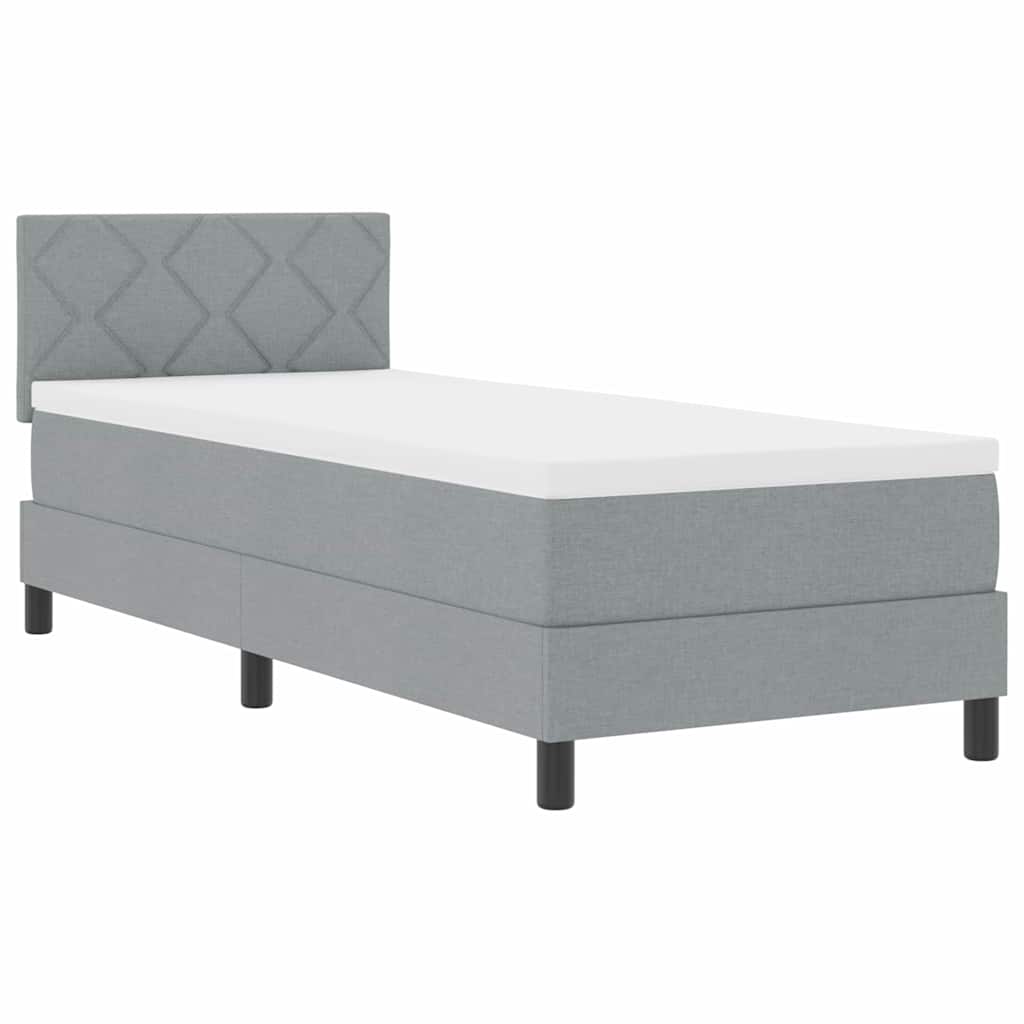Krevet s opruga kutije Svjetlosiva 80 x 200 cm tkanina