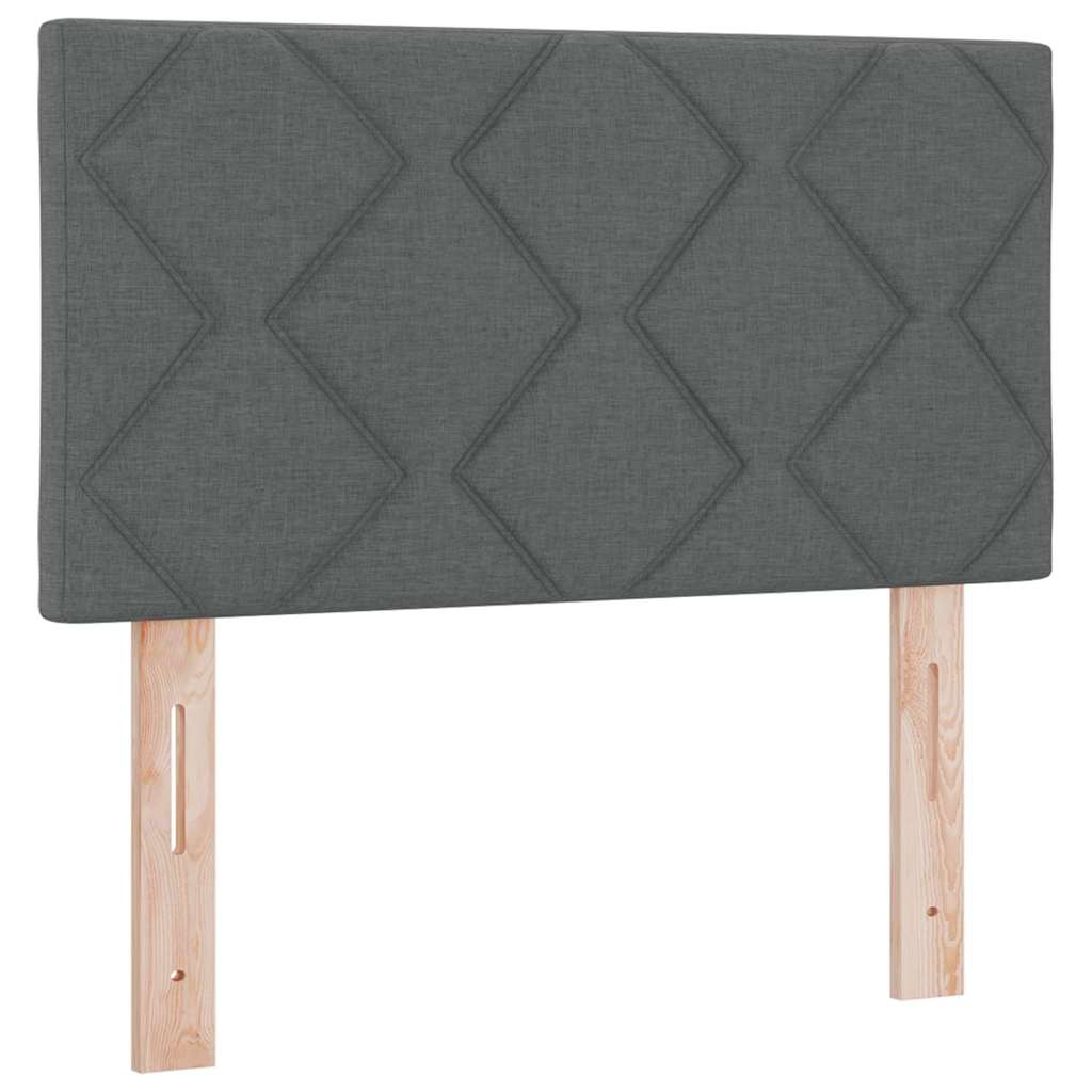 Krevet s opruga kutije Tamno siva 80 x 200 cm tkanina