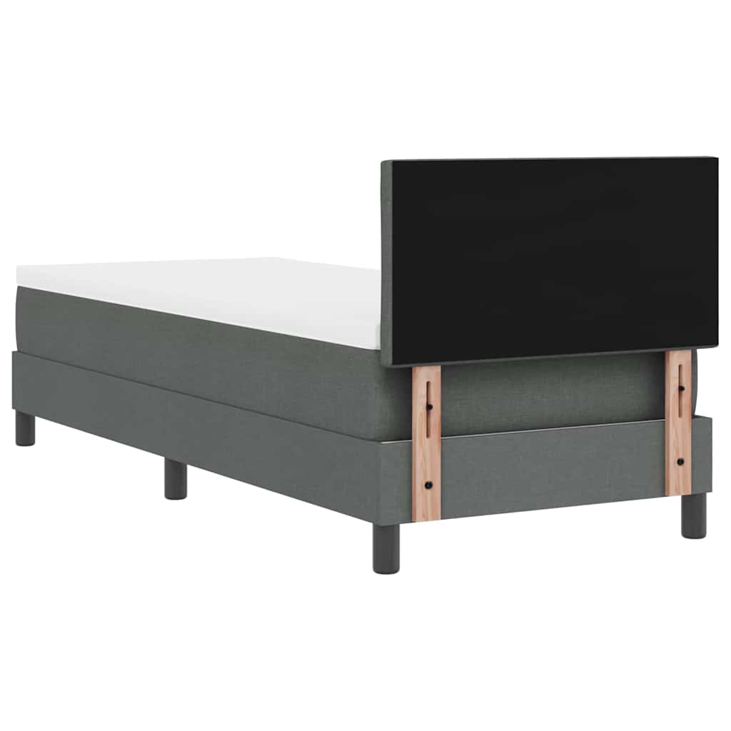 Krevet s opruga kutije Tamno siva 80 x 200 cm tkanina