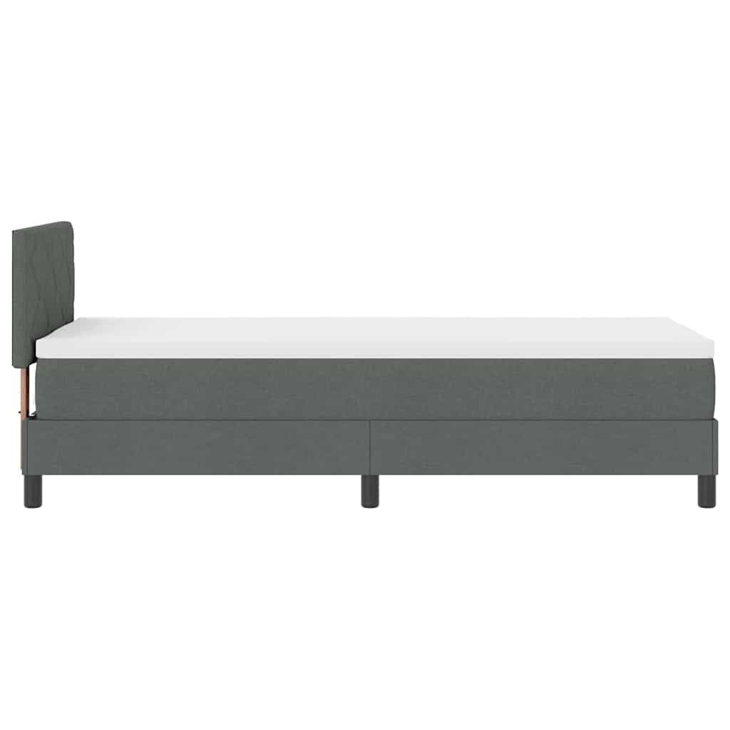 Krevet s opruga kutije Tamno siva 80 x 200 cm tkanina