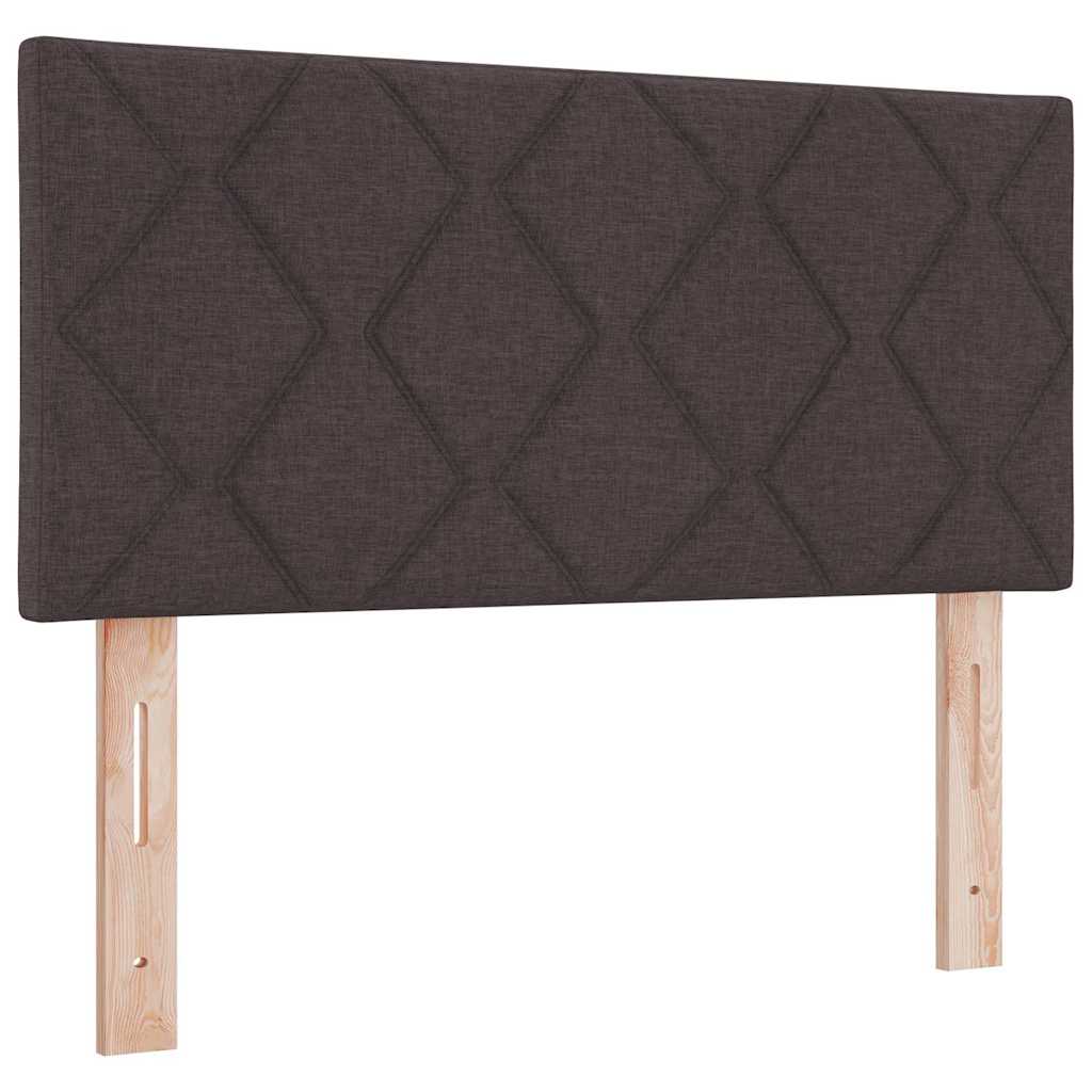 Krevet s opruga kutije Tamno smeđa 90 x 200 cm tkanina