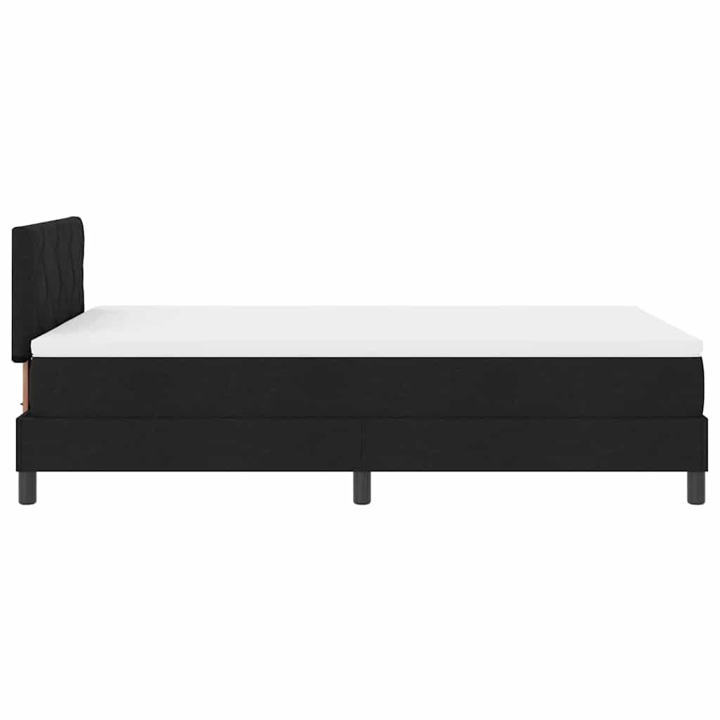 Krevet s opruga kutije s LED trakama Crna 120 x 190 cm tkanina