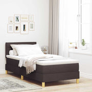 LED Box Spring Krevet Tamno smeđa 80 x 200 cm tkanina