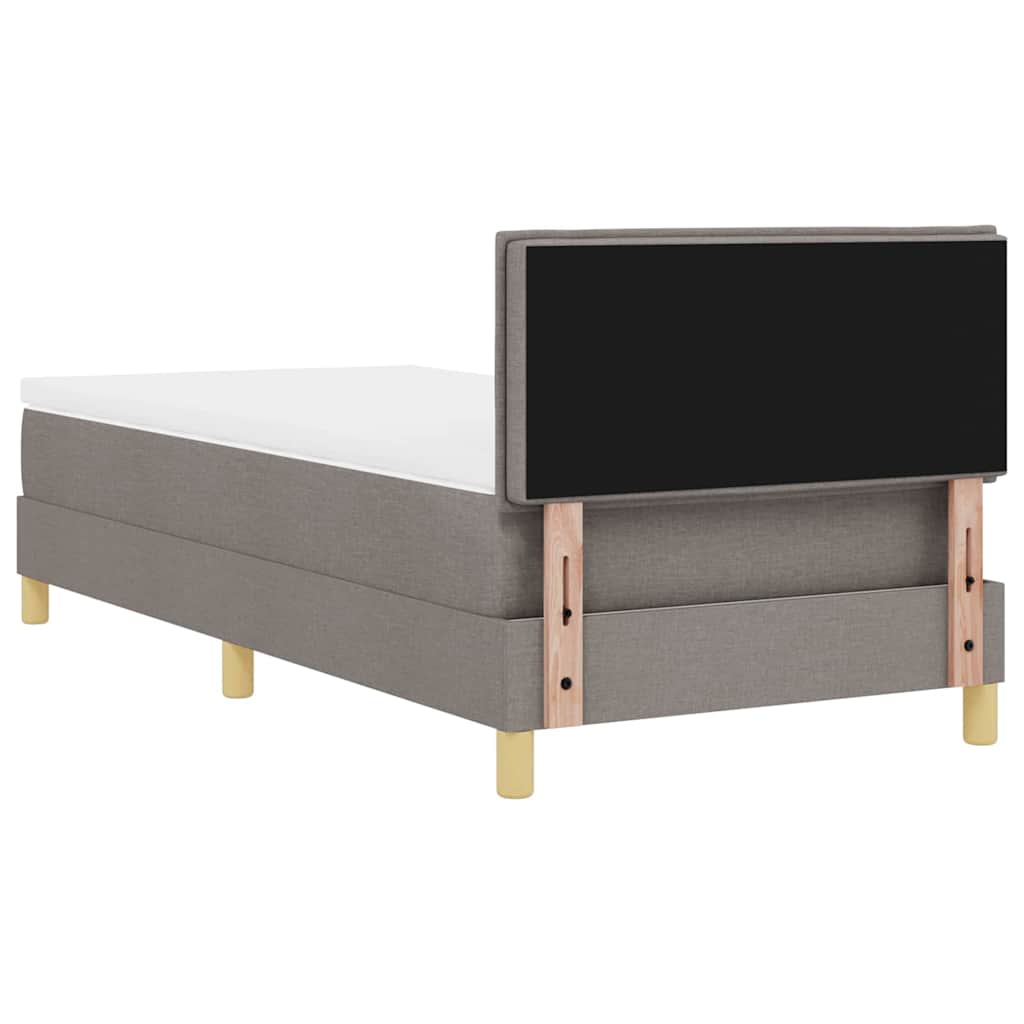 LED Box Spring Krevet Sivo-smeđa 80 x 200 cm tkanina