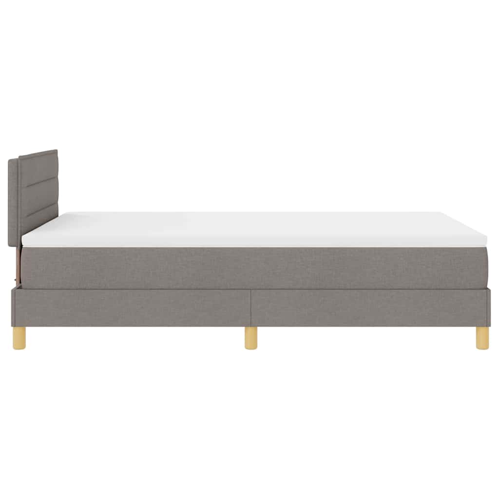 LED Box Spring Krevet Sivo-smeđa 120 x 190 cm tkanina
