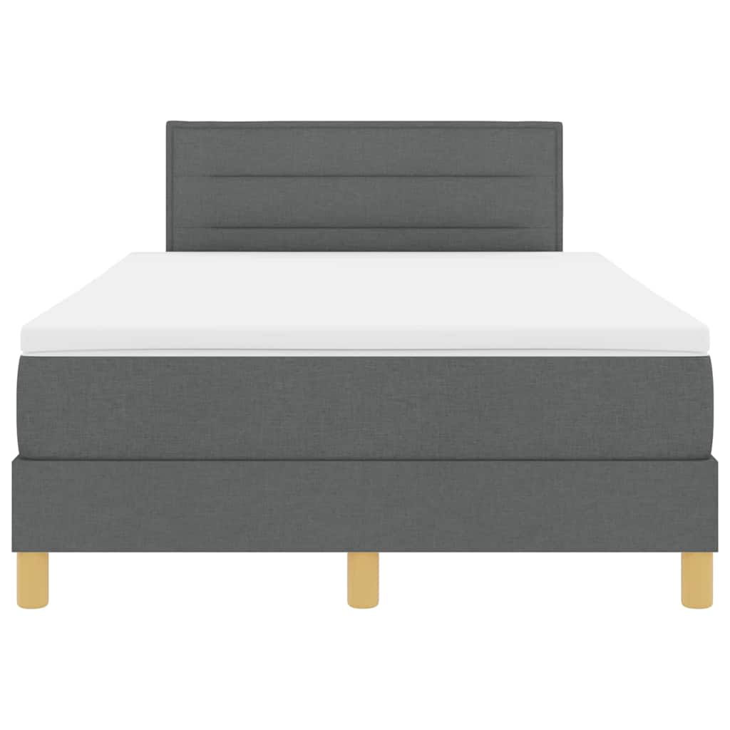 LED Box Spring Krevet Tamno siva 120 x 200 cm tkanina