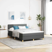 LED Box Spring Krevet Tamno siva 160 x 200 cm tkanina