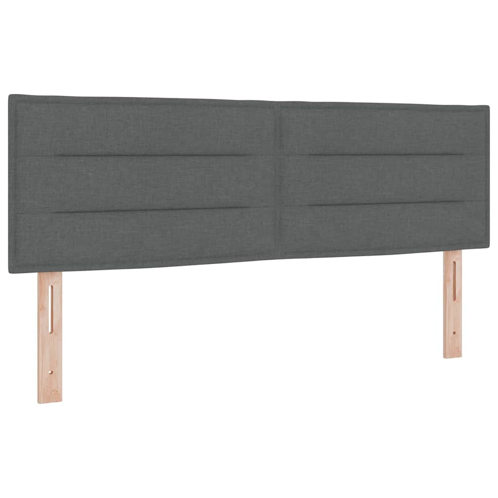 LED Box Spring Krevet Tamno siva 160 x 200 cm tkanina