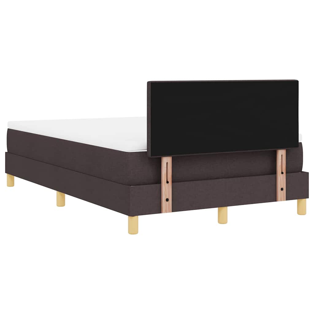 LED Box Spring Krevet Tamno smeđa 120 x 200 cm tkanina