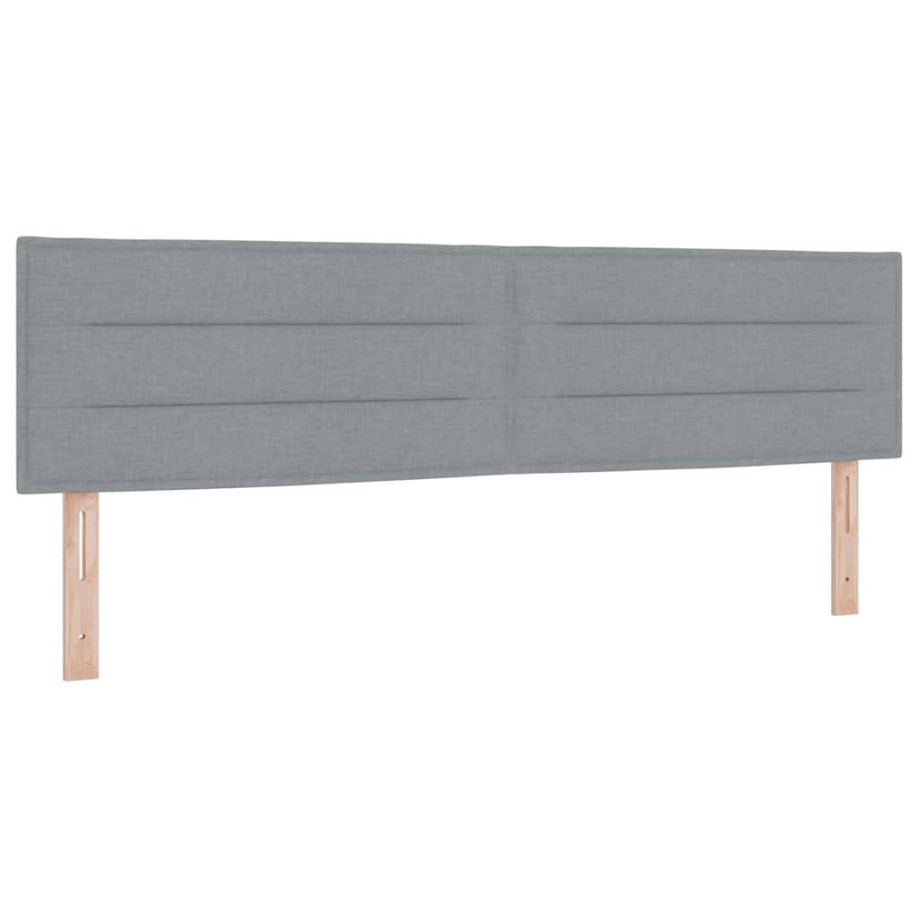 LED Box Spring Krevet Svijetlo siva 180 x 200 cm tkanina