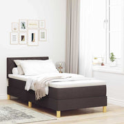 LED Box Spring Krevet Tamno smeđa 90 x 190 cm tkanina