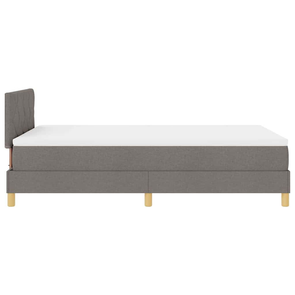 LED Box Spring Krevet Sivo-smeđa 120 x 200 cm tkanina