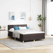 LED Box Spring Krevet Tamno smeđa 160 x 200 cm tkanina