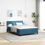 LED Box Spring Krevet Tamno plava 140 x 190 cm Baršun