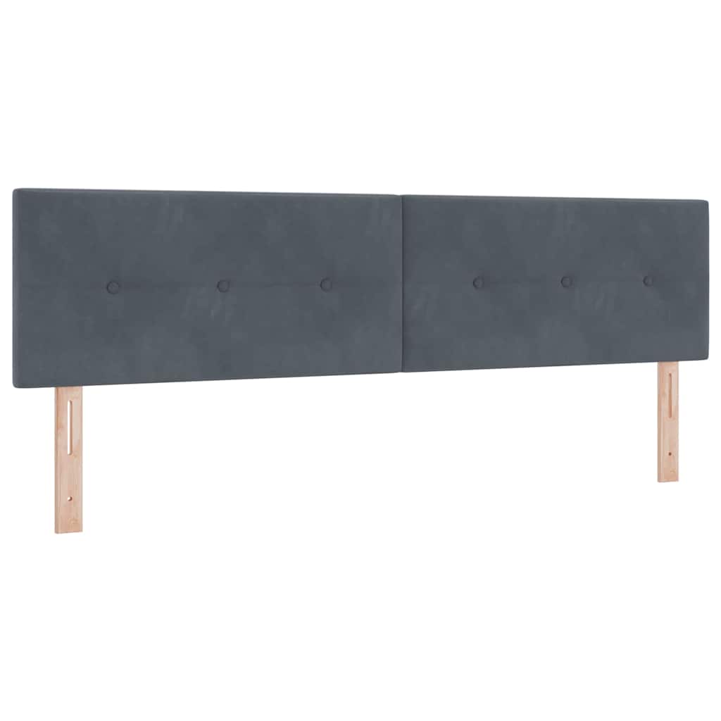 LED Box Spring Krevet s madracem Tamno siva 180 x 200 cm Baršun