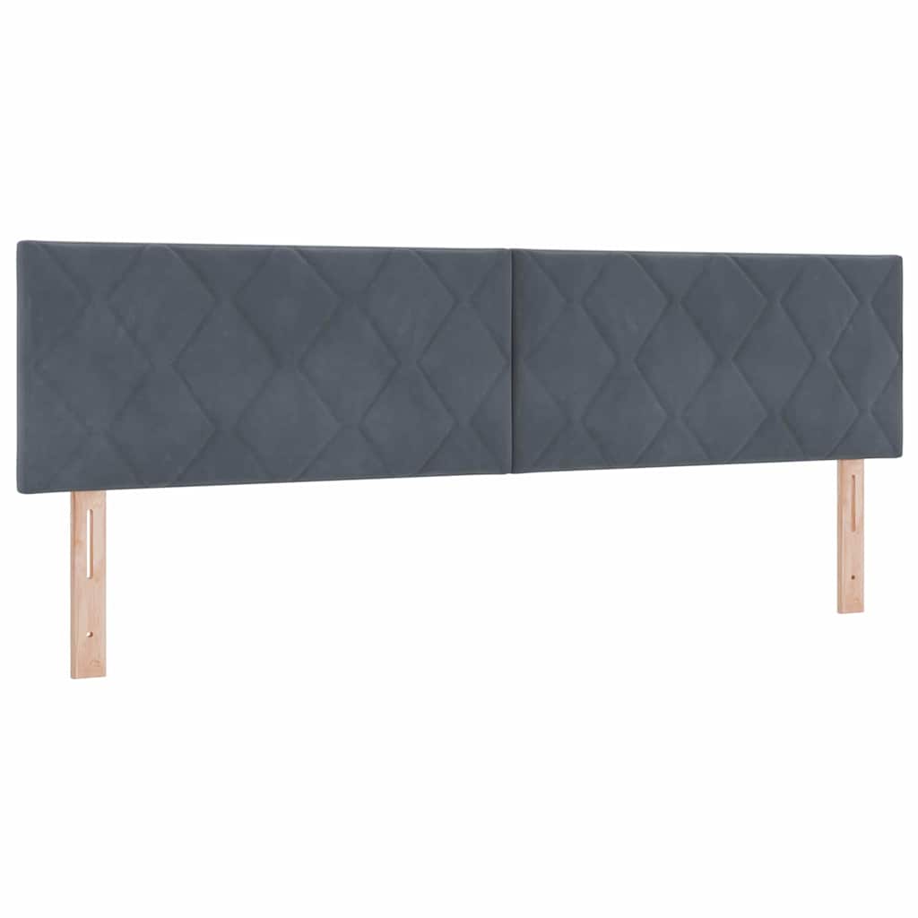LED Box Spring Krevet s madracem Tamno siva 180 x 200 cm Baršun