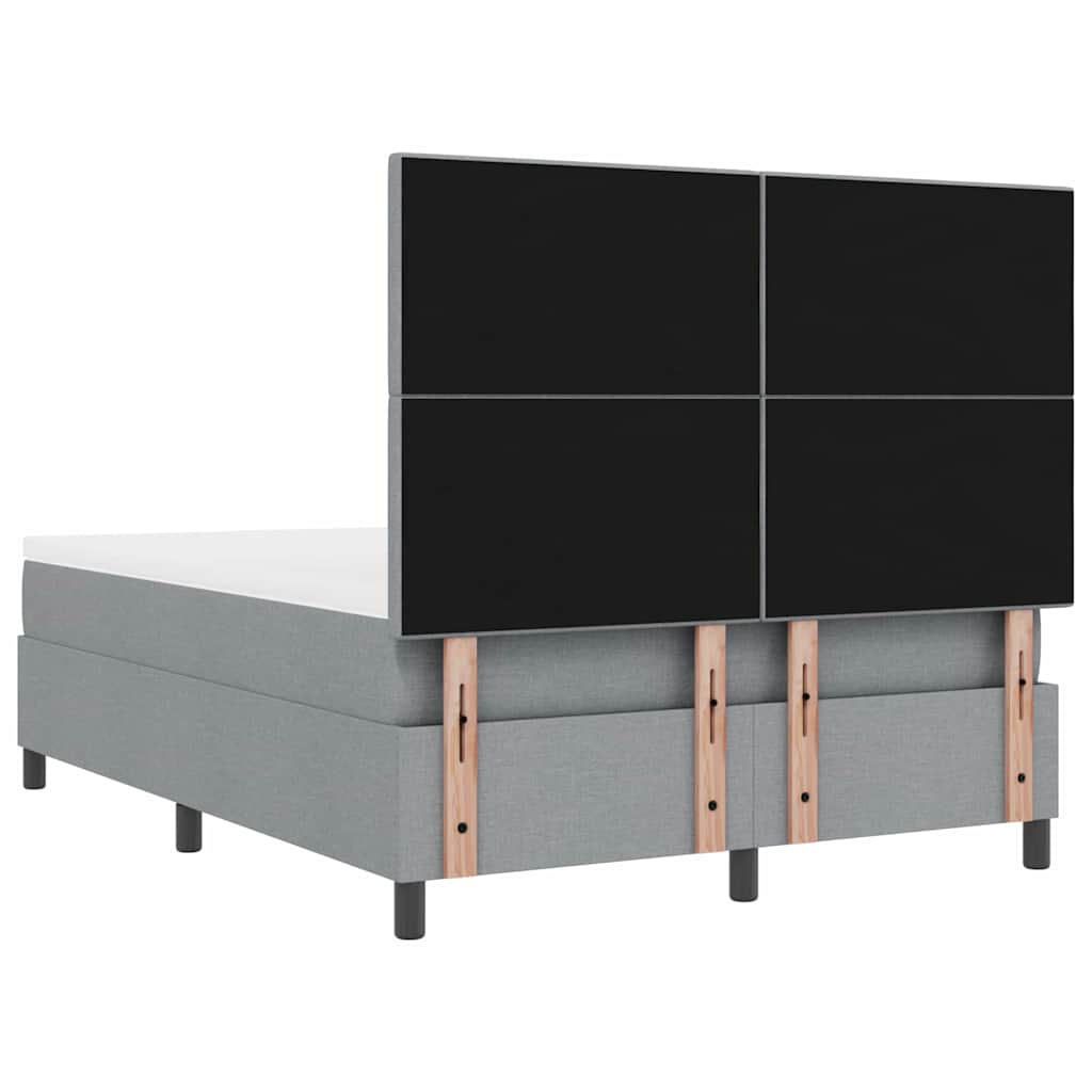 Krevet s opruga kutije Svjetlosiva 160 x 200 cm tkanina