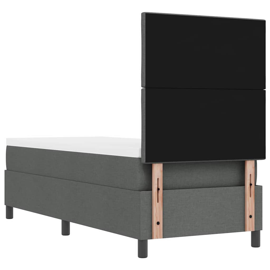 Krevet s opruga kutije Tamno siva 80 x 200 cm tkanina
